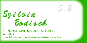 szilvia bodisch business card